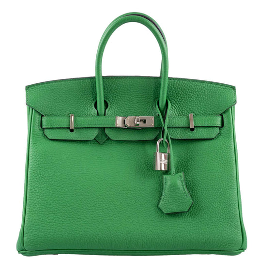 Hermès Birkin 25 Bambou (Bamboo) Green Togo with Palladium Hardware - 2014, R Square - photo 1