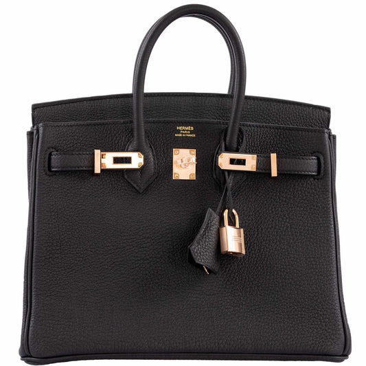 Hermès Birkin 25 Black Togo leather Rose Gold Hardware - 2021, Z - photo 1