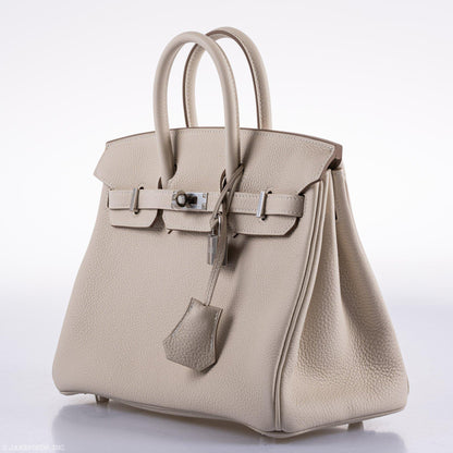 Hermès Birkin 25 Craie Togo Palladium Hardware - 2020, Y - photo 4