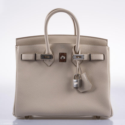 Hermès Birkin 25 Craie Togo Palladium Hardware - 2020, Y - photo 7