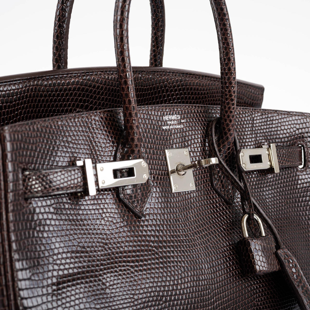 Hermès Birkin 25 Havane Nilo Lizard with Palladium Hardware - 2007, K Square - photo 10