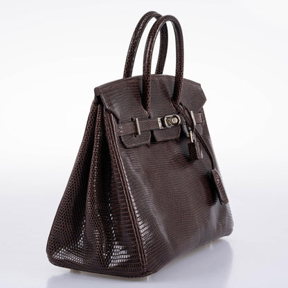 Hermès Birkin 25 Havane Nilo Lizard with Palladium Hardware - 2007, K Square - photo 2