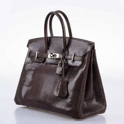 Hermès Birkin 25 Havane Nilo Lizard with Palladium Hardware - 2007, K Square - photo 3