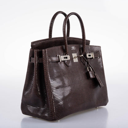 Hermès Birkin 25 Havane Nilo Lizard with Palladium Hardware - 2007, K Square - photo 4
