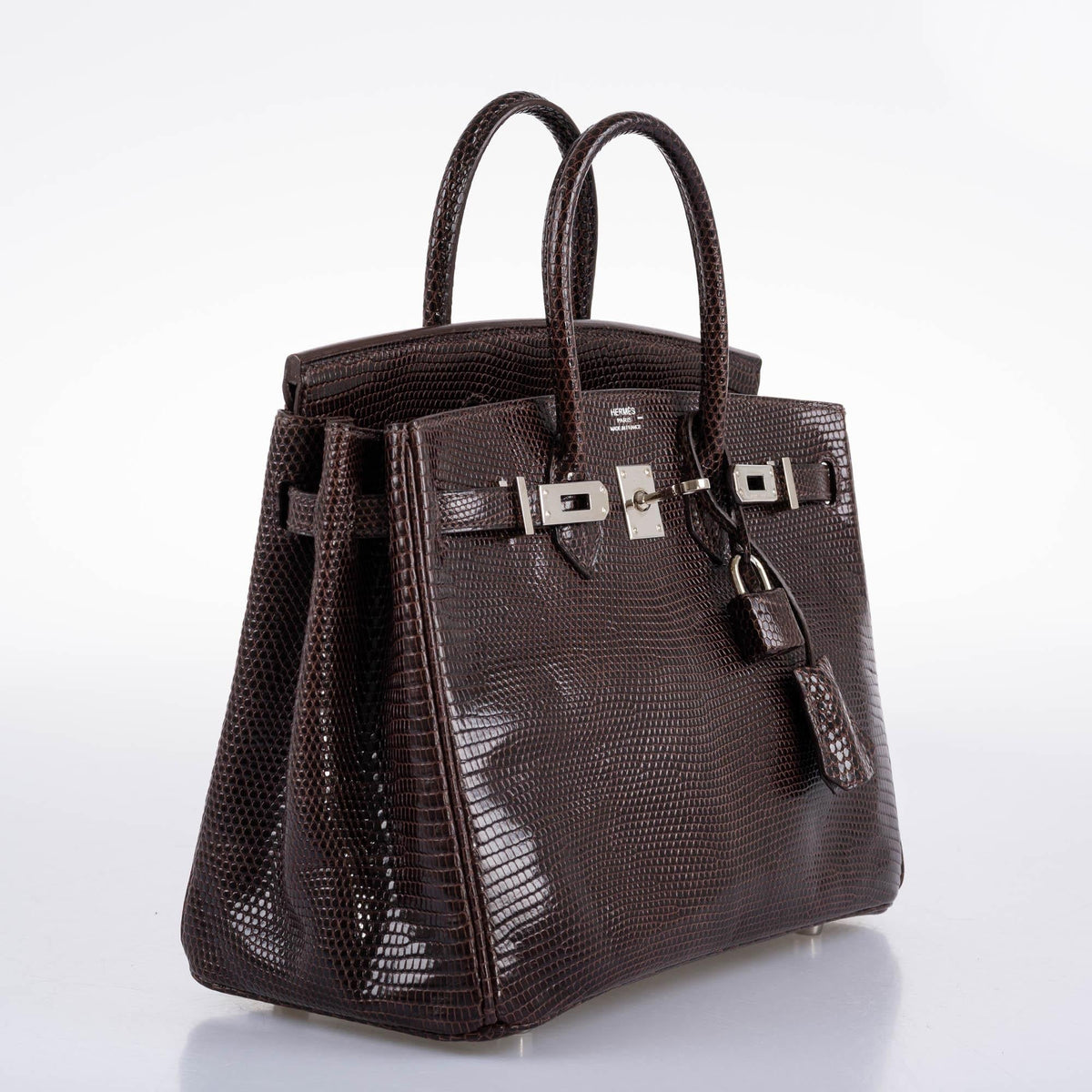 Hermès Birkin 25 Havane Nilo Lizard with Palladium Hardware - 2007, K Square - photo 7