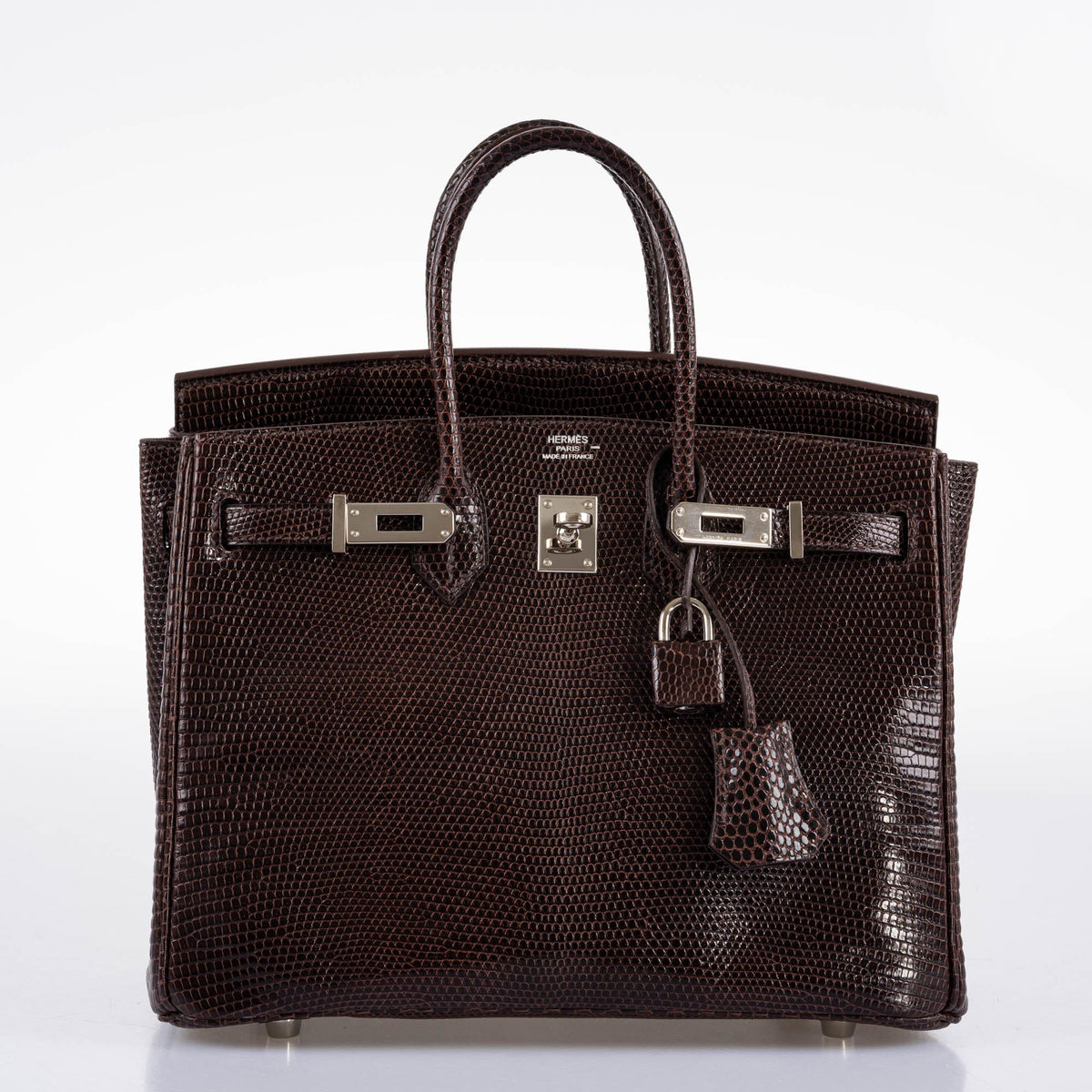 Hermès Birkin 25 Havane Nilo Lizard with Palladium Hardware - 2007, K Square - photo 8