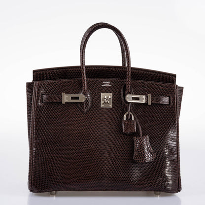 Hermès Birkin 25 Havane Nilo Lizard with Palladium Hardware - 2007, K Square - photo 8