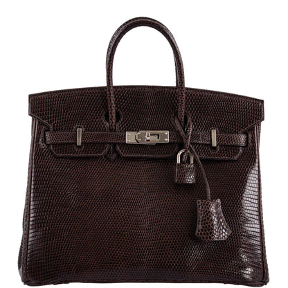 Hermès Birkin 25 Havane Nilo Lizard with Palladium Hardware - 2007, K Square - photo 1