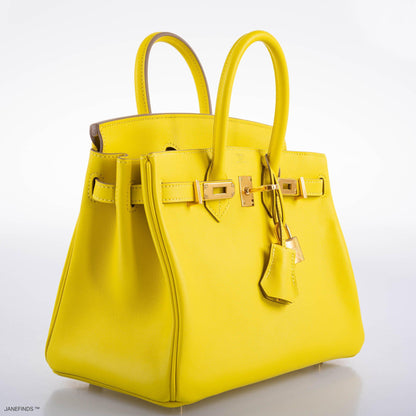 Hermès Birkin 25 Lime Swift Leather Gold Hardware - 2019, D - photo 10