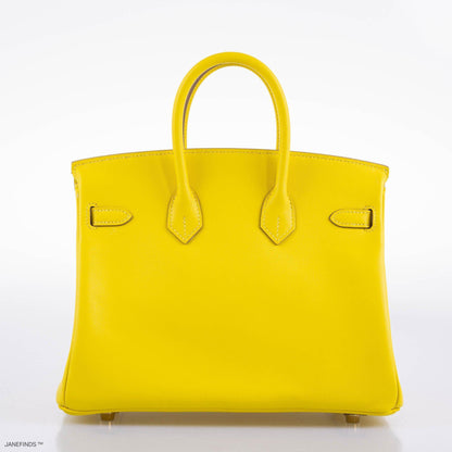 Hermès Birkin 25 Lime Swift Leather Gold Hardware - 2019, D - photo 5