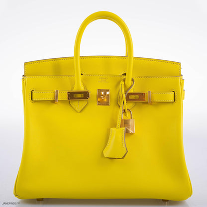 Hermès Birkin 25 Lime Swift Leather Gold Hardware - 2019, D - photo 8