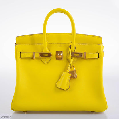 Hermès Birkin 25 Lime Swift Leather Gold Hardware - 2019, D - photo 9