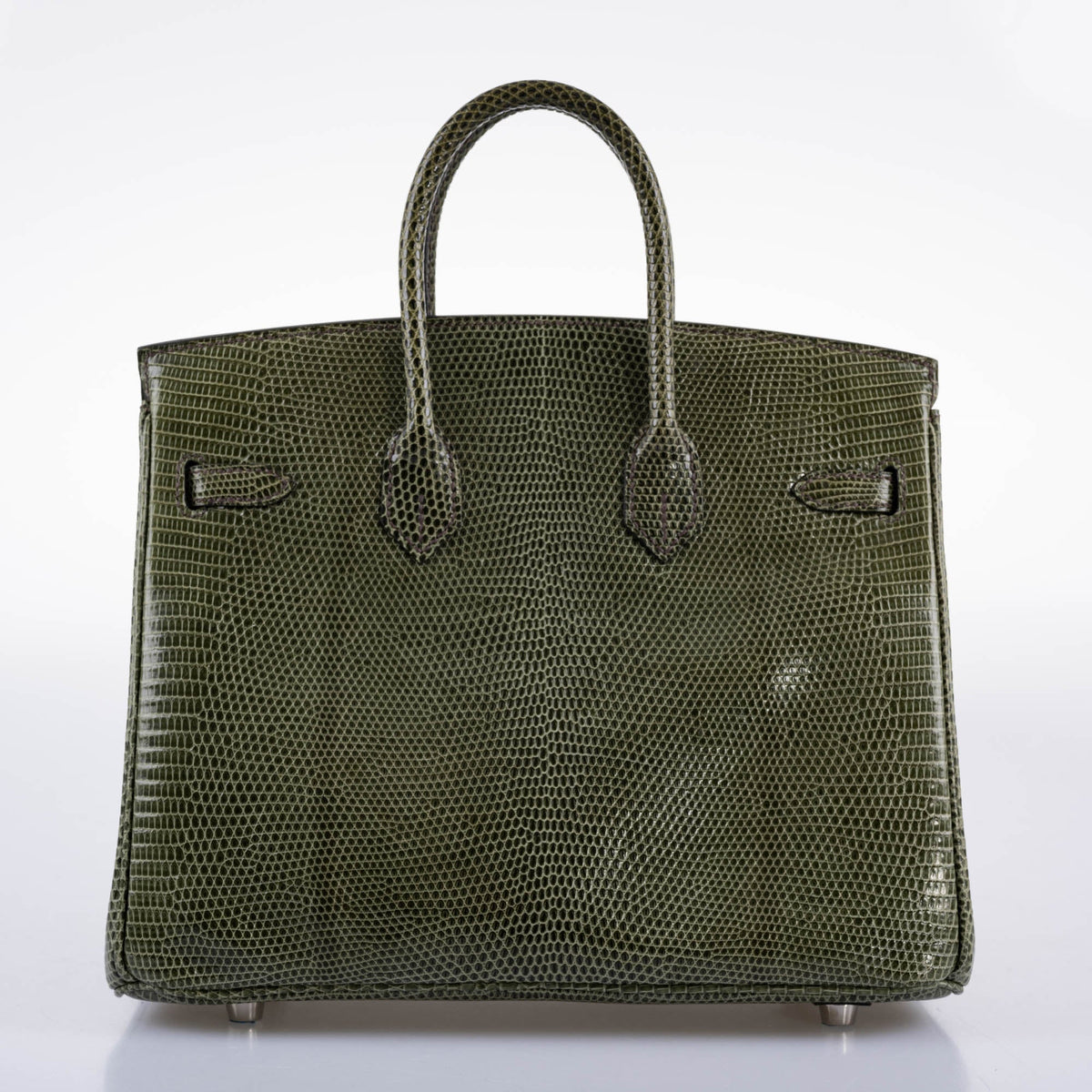 Hermès Birkin 25 Vert Olive Salvator Lizard with Palladium Hardware - 2008, L Square - photo 6