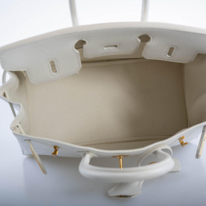Hermès Birkin 25 White Epsom with Gold Hardware - 2008, L Square - photo 11