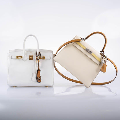 Hermès Birkin 25 White Epsom with Gold Hardware - 2008, L Square - photo 12