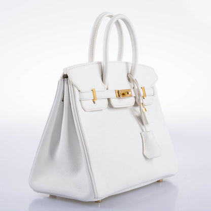 Hermès Birkin 25 White Epsom with Gold Hardware - 2008, L Square - photo 3