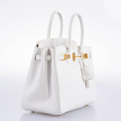 Hermès Birkin 25 White Epsom with Gold Hardware - 2008, L Square - photo 9