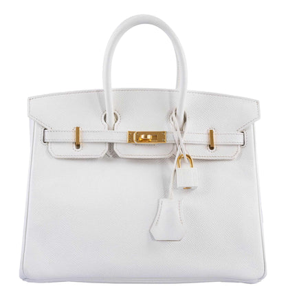 Hermès Birkin 25 White Epsom with Gold Hardware - 2008, L Square - photo 1
