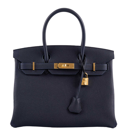 Hermès Birkin 30 Bleu (Blue) Nuit Togo with Gold Hardware - 2021, Z - photo 1