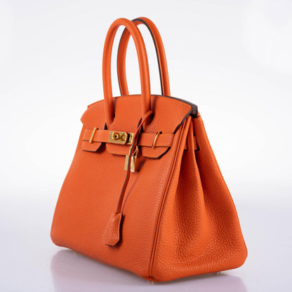 Hermès Birkin 30 Feu Togo Gold Hardware - 2020, Y - photo 4