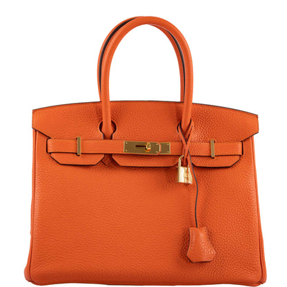 Hermès Birkin 30 Feu Togo Gold Hardware - 2020, Y - photo 1