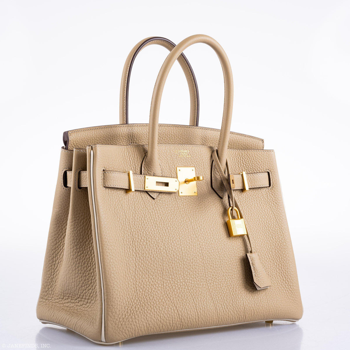 Hermes Birkin 30 HSS Trench & Craie Piping Togo Brushed Gold Hardware - 2016, X - image 10