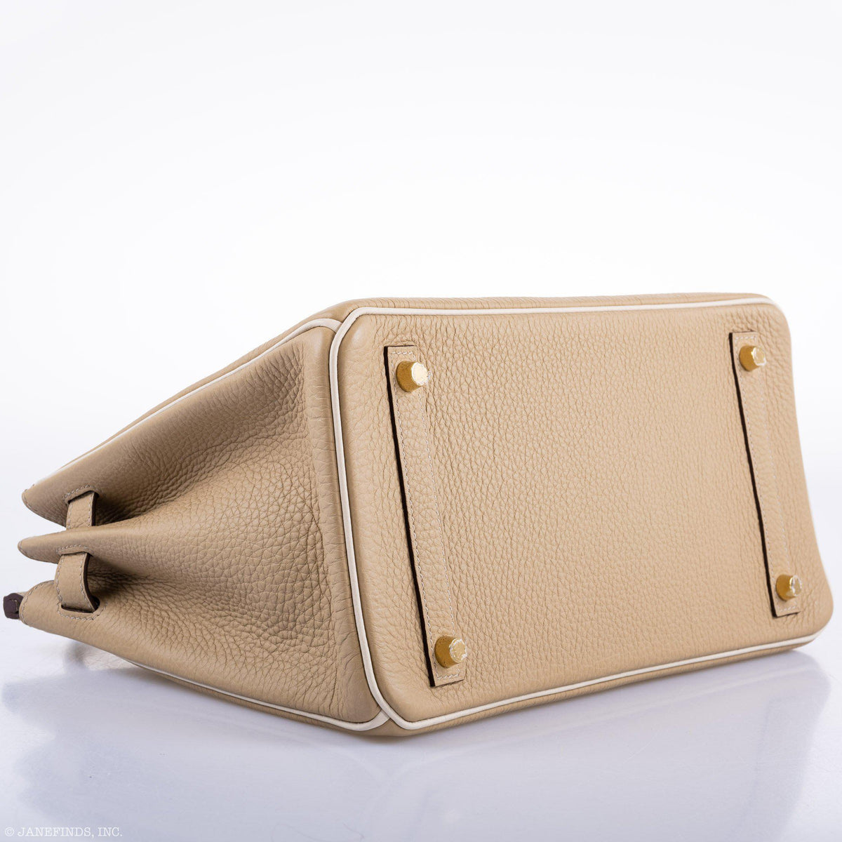 Hermes Birkin 30 HSS Trench & Craie Piping Togo Brushed Gold Hardware - 2016, X - image 12