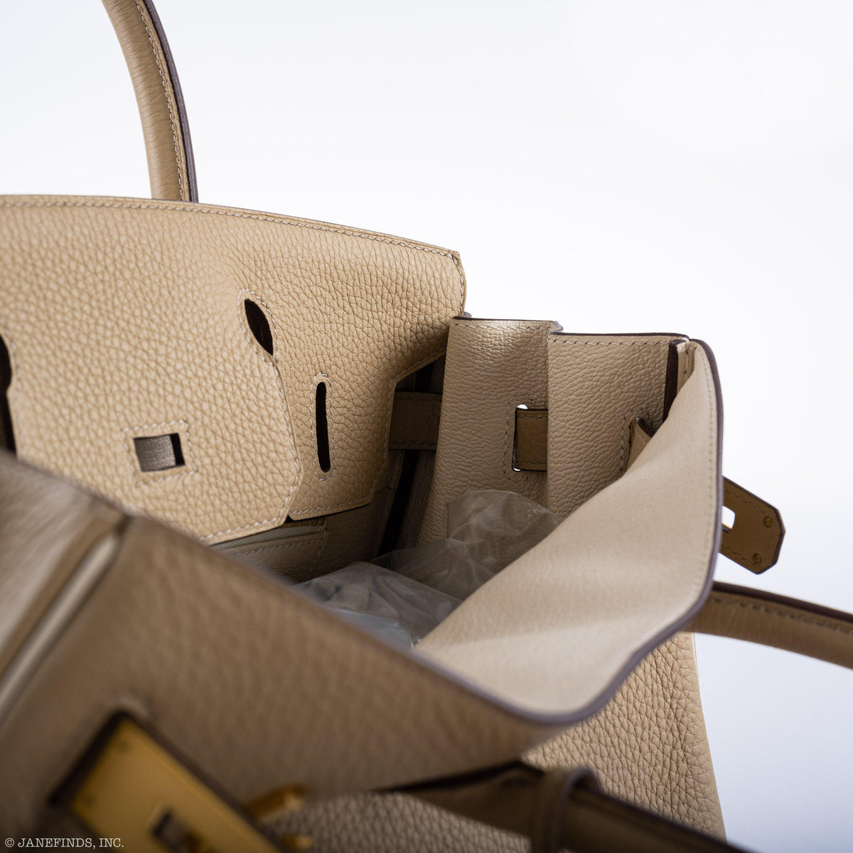 Hermes Birkin 30 HSS Trench & Craie Piping Togo Brushed Gold Hardware - 2016, X - image 8