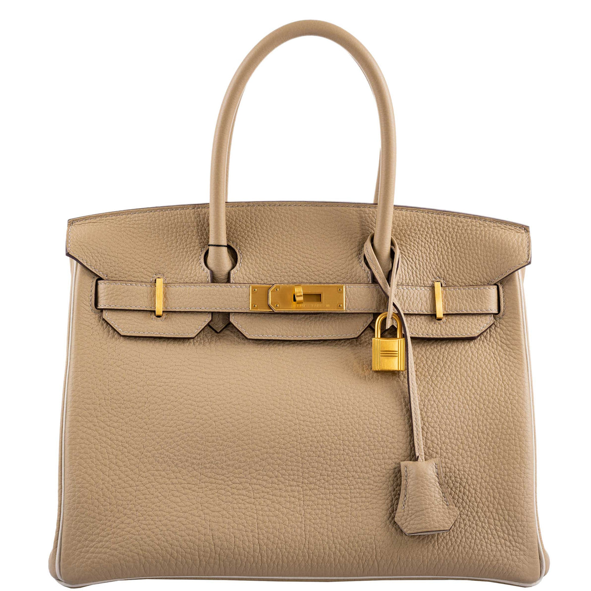 Hermes Birkin 30 HSS Trench & Craie Piping Togo Brushed Gold Hardware - 2016, X - image 1