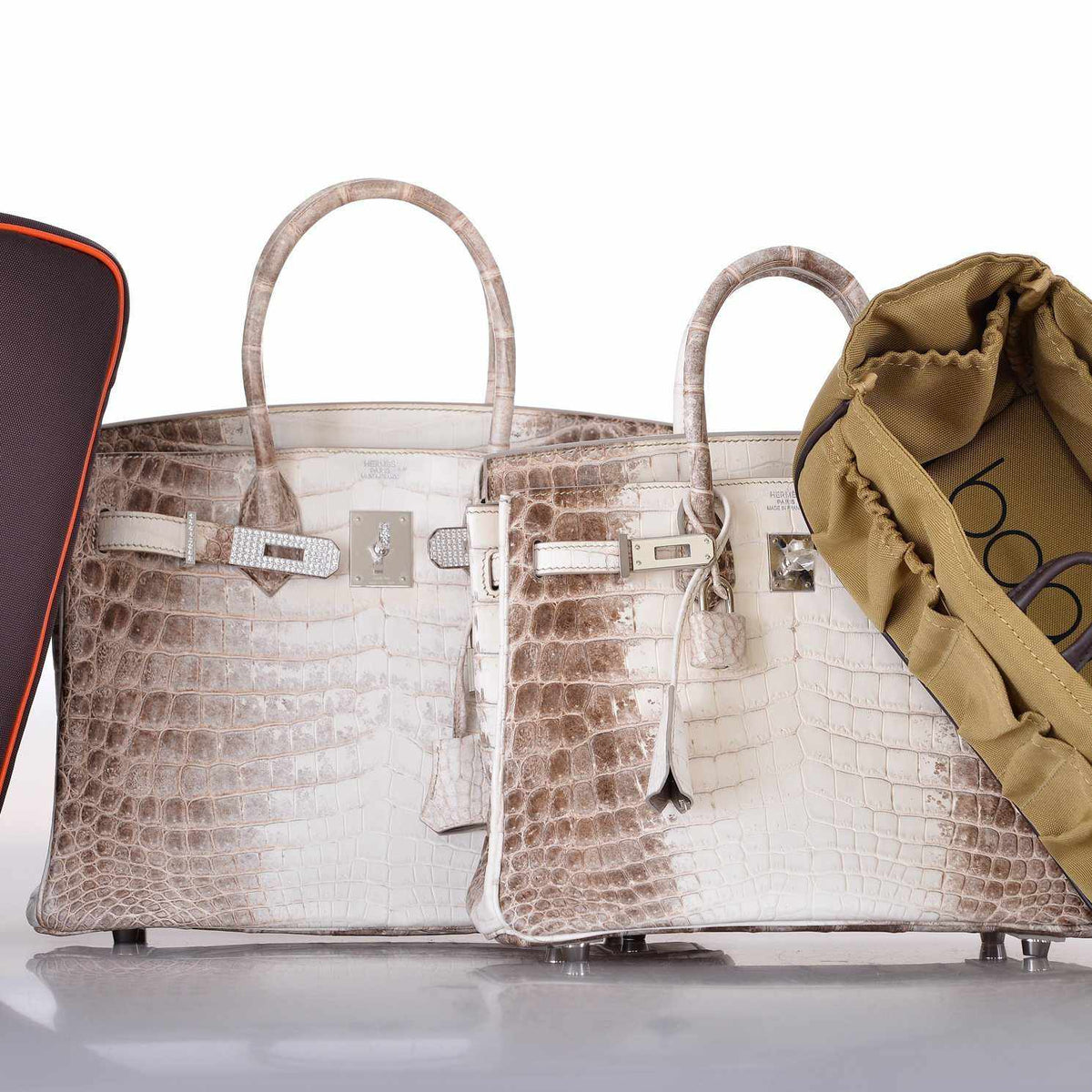 Hermes Birkin 30 Matte Himalayan Niloticus Crocodile with Diamonds & White Gold Hardware - image 11