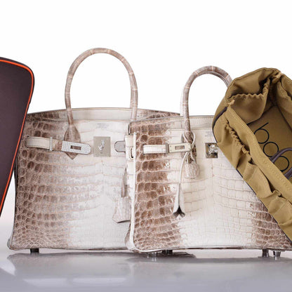 Hermes Birkin 30 Matte Himalayan Niloticus Crocodile with Diamonds & White Gold Hardware - image 11