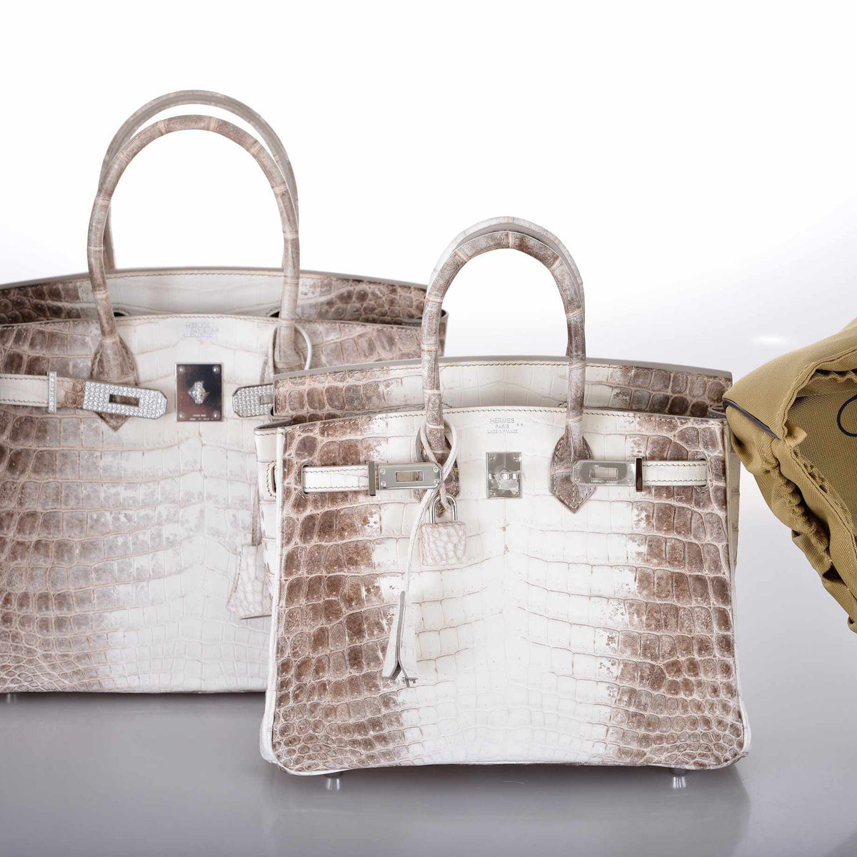 Hermes Birkin 30 Matte Himalayan Niloticus Crocodile with Diamonds & White Gold Hardware - image 12