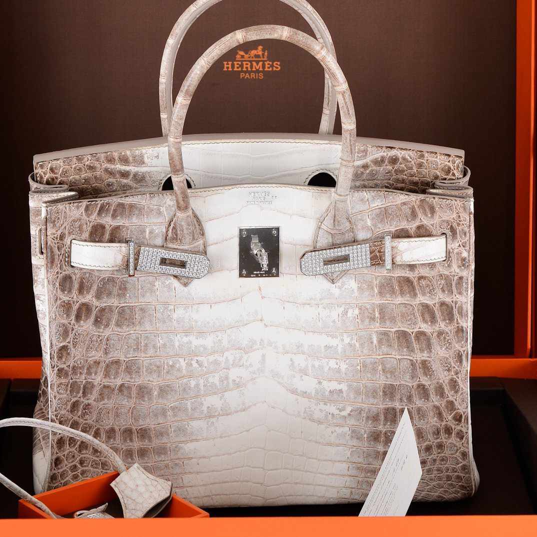 Hermes Birkin 30 Matte Himalayan Niloticus Crocodile with Diamonds & White Gold Hardware - image 13