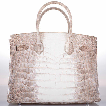 Hermes Birkin 30 Matte Himalayan Niloticus Crocodile with Diamonds & White Gold Hardware - image 5