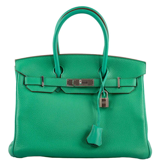 Hermès Birkin 30 Menthe Clemence with Palladium Hardware - 2012, P Square - photo 1