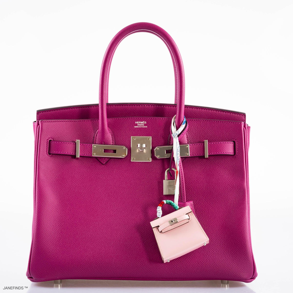 Hermès Birkin 30 Rose Pourpre Epsom with Palladium Hardware - 2018, C - photo 16