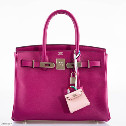 Hermès Birkin 30 Rose Pourpre Epsom with Palladium Hardware - 2018, C - photo 16