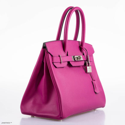 Hermès Birkin 30 Rose Pourpre Epsom with Palladium Hardware - 2018, C - photo 3