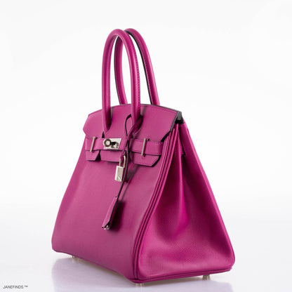 Hermès Birkin 30 Rose Pourpre Epsom with Palladium Hardware - 2018, C - photo 5