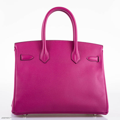 Hermès Birkin 30 Rose Pourpre Epsom with Palladium Hardware - 2018, C - photo 7