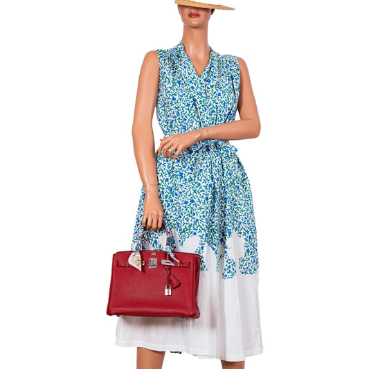 Hermès Birkin 30 Rouge Garance Togo with Palladium Hardware - 2007, K Square - photo 2