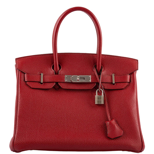 Hermès Birkin 30 Rouge Garance Togo with Palladium Hardware - 2007, K Square - photo 1