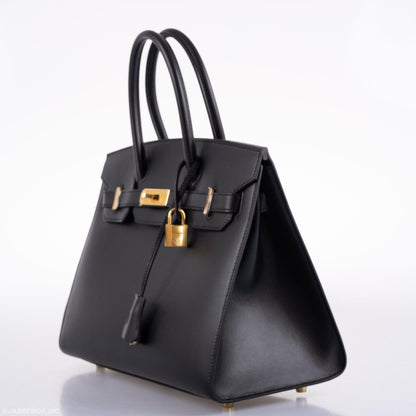Hermès Birkin 30 Sellier Black Veau Monsieur Leather Gold Hardware - 2020, Y - photo 4