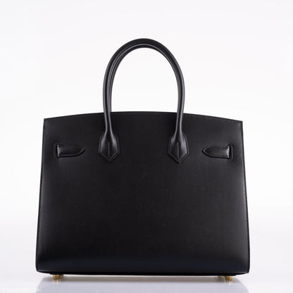 Hermès Birkin 30 Sellier Black Veau Monsieur Leather Gold Hardware - 2020, Y - photo 7