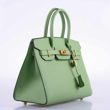 Hermes Birkin 30 Sellier Vert Criquet Madame Grain Gold Hardware - 2020, Y - image 3