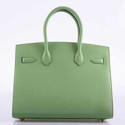 Hermes Birkin 30 Sellier Vert Criquet Madame Grain Gold Hardware - 2020, Y - image 5