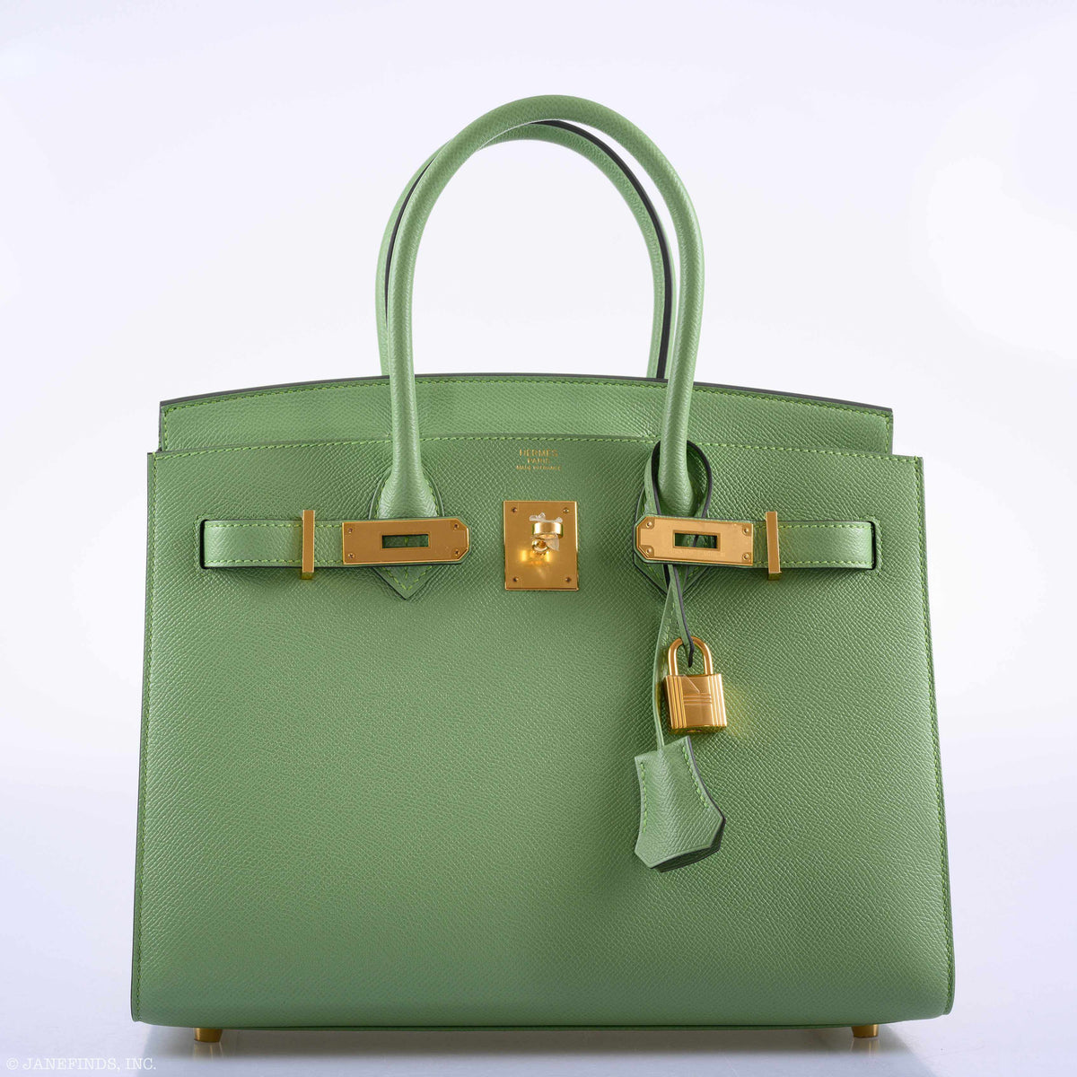 Hermes Birkin 30 Sellier Vert Criquet Madame Grain Gold Hardware - 2020, Y - image 7