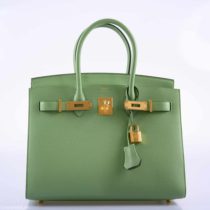 Hermes Birkin 30 Sellier Vert Criquet Madame Grain Gold Hardware - 2020, Y - image 7