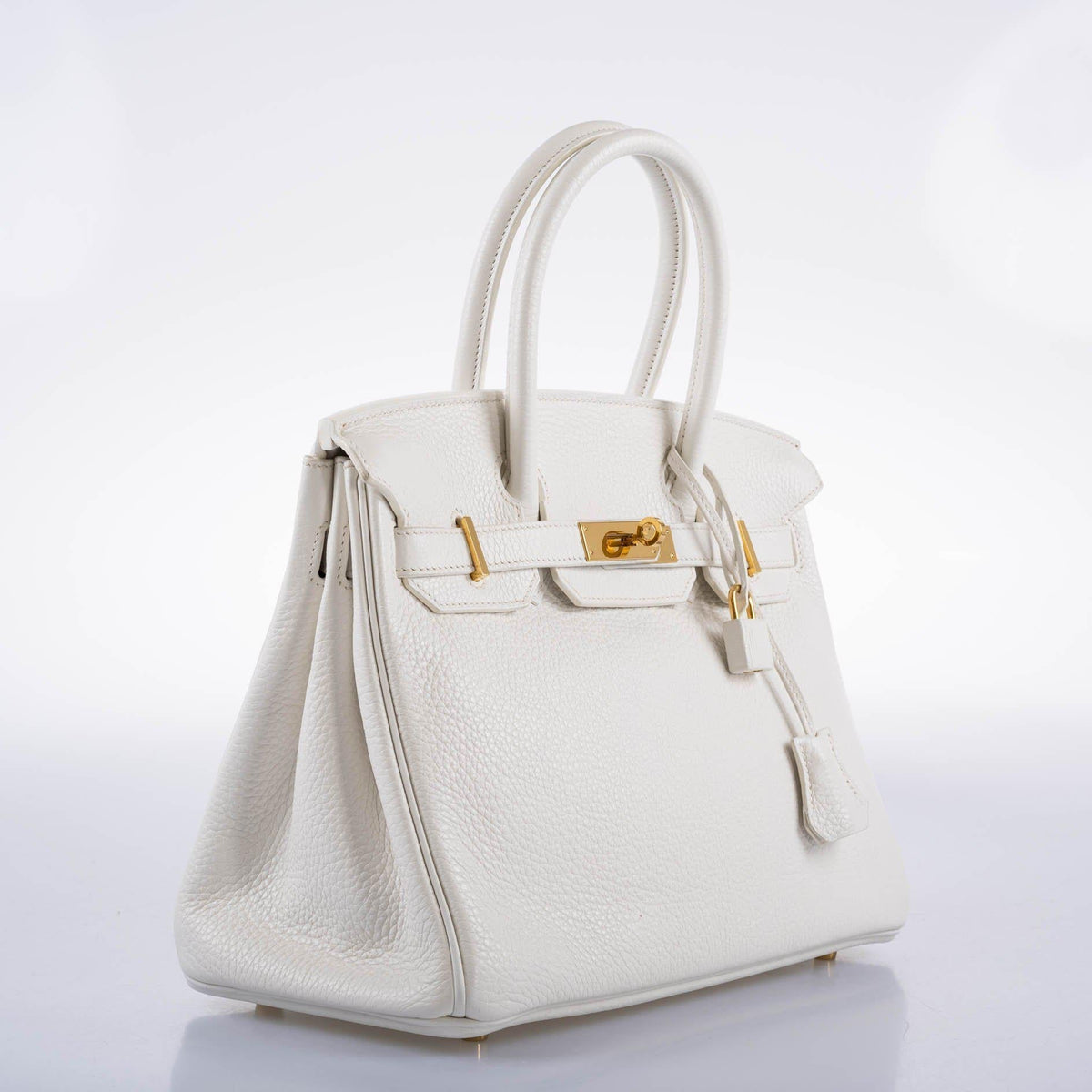 Hermes Birkin 30 White Clemence with Gold Hardware - 2016, X - image 3