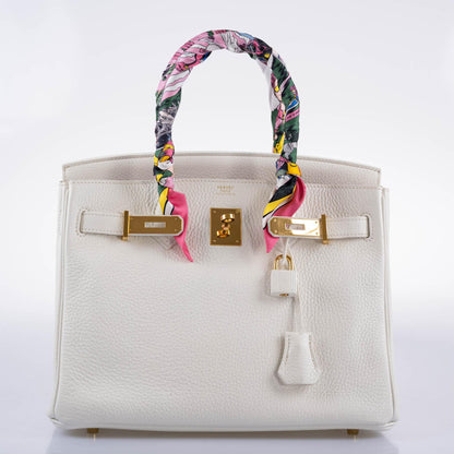 Hermes Birkin 30 White Clemence with Gold Hardware - 2016, X - image 5